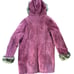Dennis Basso Vintage Long Suede Faux Fur Hooded Coat Women's Medium