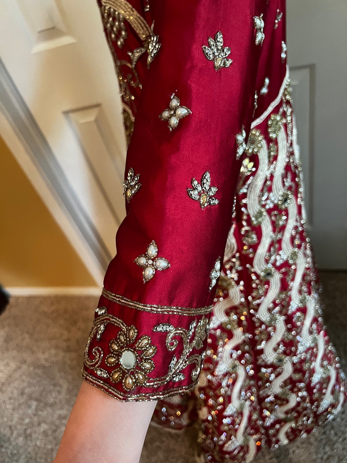 Satin Wedding/Party dress with matching headpiece
