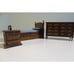 Doll House Furniture 1:12 Bedroom Set Bed Chest Of Drawers Night Stand Brown