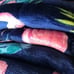 Flamingo Blue Sherpa Blanket Thick KING