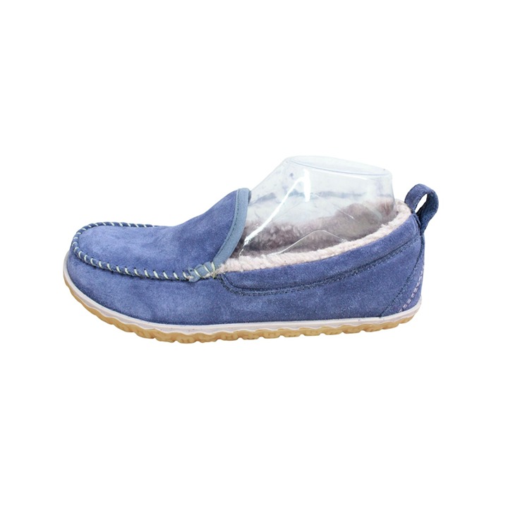 LL Bean Women's Purple Suede Fleece Lined Mountain Moccasin Slippers Size 8 M