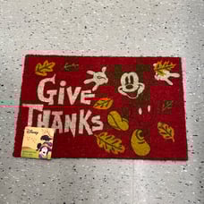 Disney Mickey Mouse Fall Give Thanks Coir Outdoor Doormat NWT