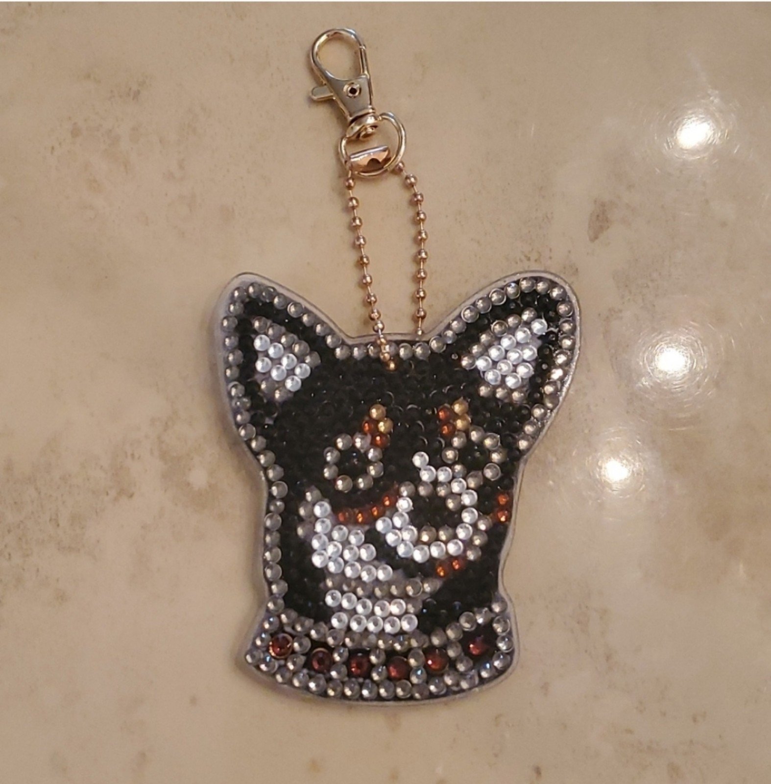 Jeweled Chihuahua Keychain nwot