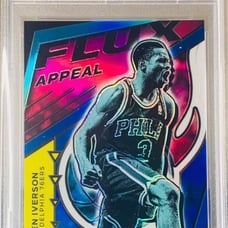 2021 Panini Flux Basketball Allen Iverson Flux Appeal Blue /99 PSA 9 76ers POP 1