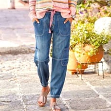 Sundance Jolienne Denim Cargo Jogger Size P0 / 0P