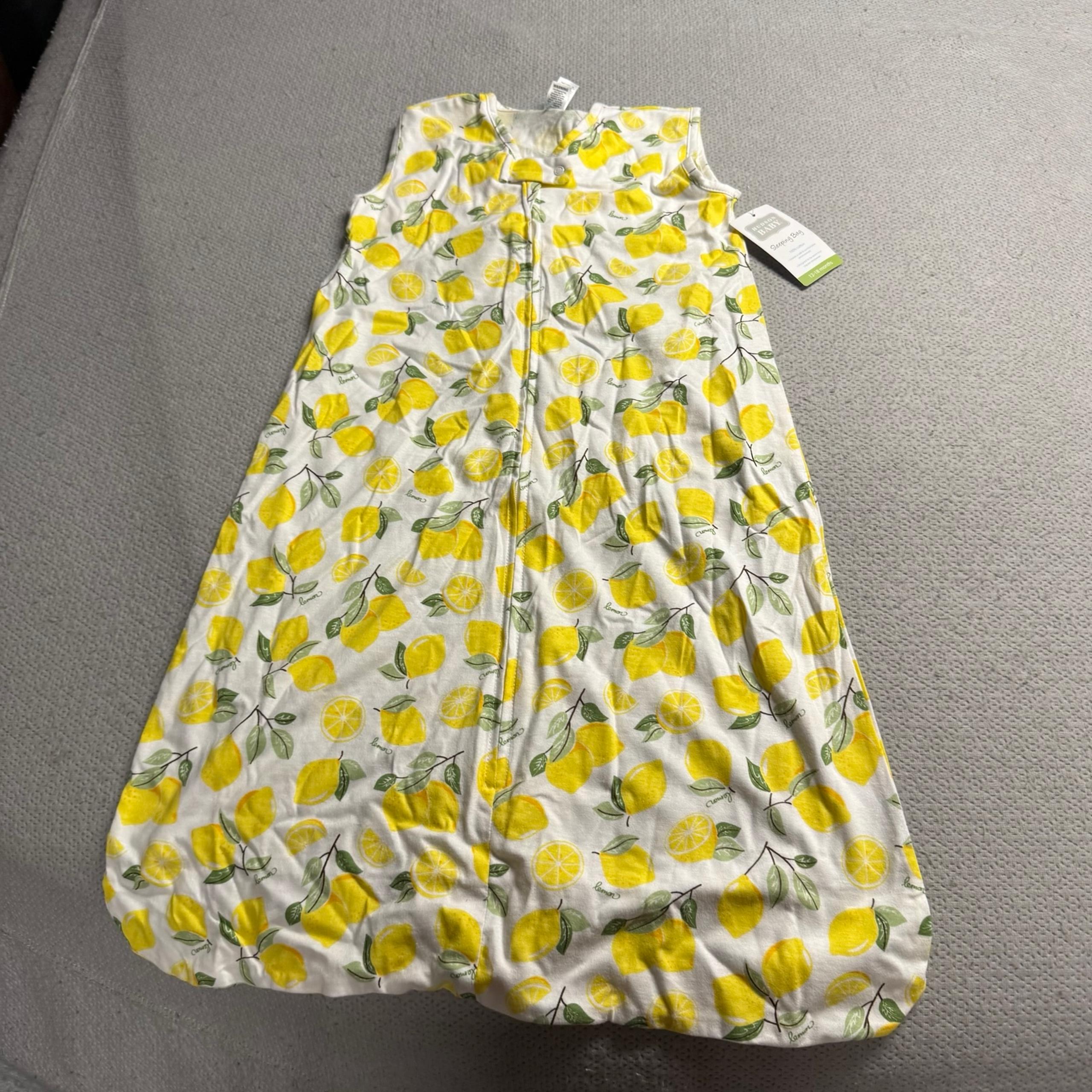 Hudson Baby Lemon Print Sleeveless Baby Sleeping Bag 100% Cotton 12-18M / Large