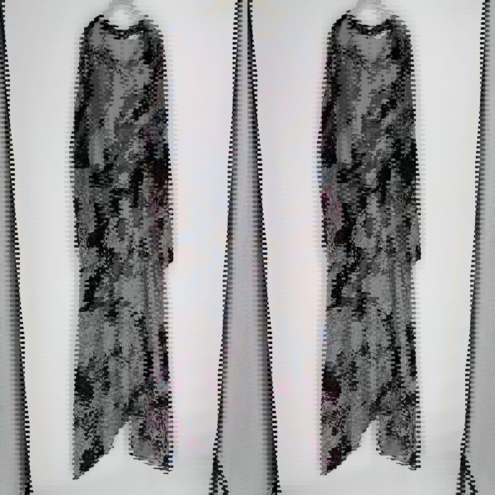 Soft Surroundings dress womens medium M velvet burnout midi fairy whimsigoth