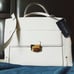 WHITE STEVE MADDEN SATCHEL