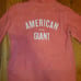 American Giant Pink 100% Cotton Felt Zip Up Hoodie L