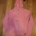 American Giant Pink 100% Cotton Felt Zip Up Hoodie L