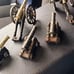 *5* VINTAGE*PENN CRAFT* MINI BRASS+CAST IRON MILITARY CANNON REPLICAS