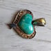Mine Finds By Jay King Dtr Chilean Turquoise Heart & Citrine Pendant 925...