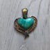 Mine Finds By Jay King Dtr Chilean Turquoise Heart & Citrine Pendant 925...