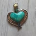 Mine Finds By Jay King Dtr Chilean Turquoise Heart & Citrine Pendant 925...
