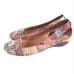 Gentle Souls It's so fun multicolor floral leather flat closed toe sandals 5.5