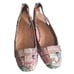 Gentle Souls It's so fun multicolor floral leather flat closed toe sandals 5.5