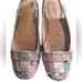 Gentle Souls It's so fun multicolor floral leather flat closed toe sandals 5.5
