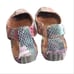 Gentle Souls It's so fun multicolor floral leather flat closed toe sandals 5.5