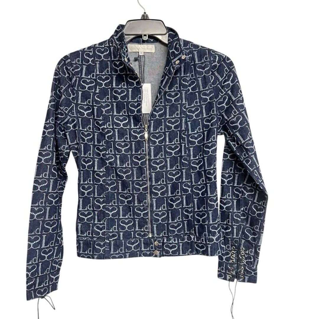 New Ludovic De Saint Sernin Monogram Print Denim Jacket