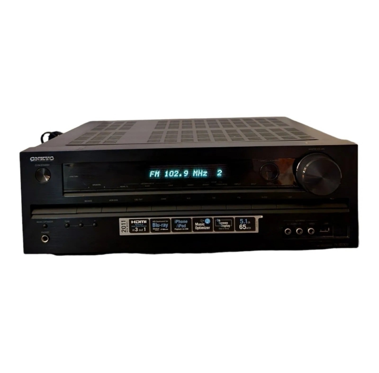 Onkyo TX-SR309 5.1 Channel 3D-ready HDMI USB AV Home Theatre Receiver Working