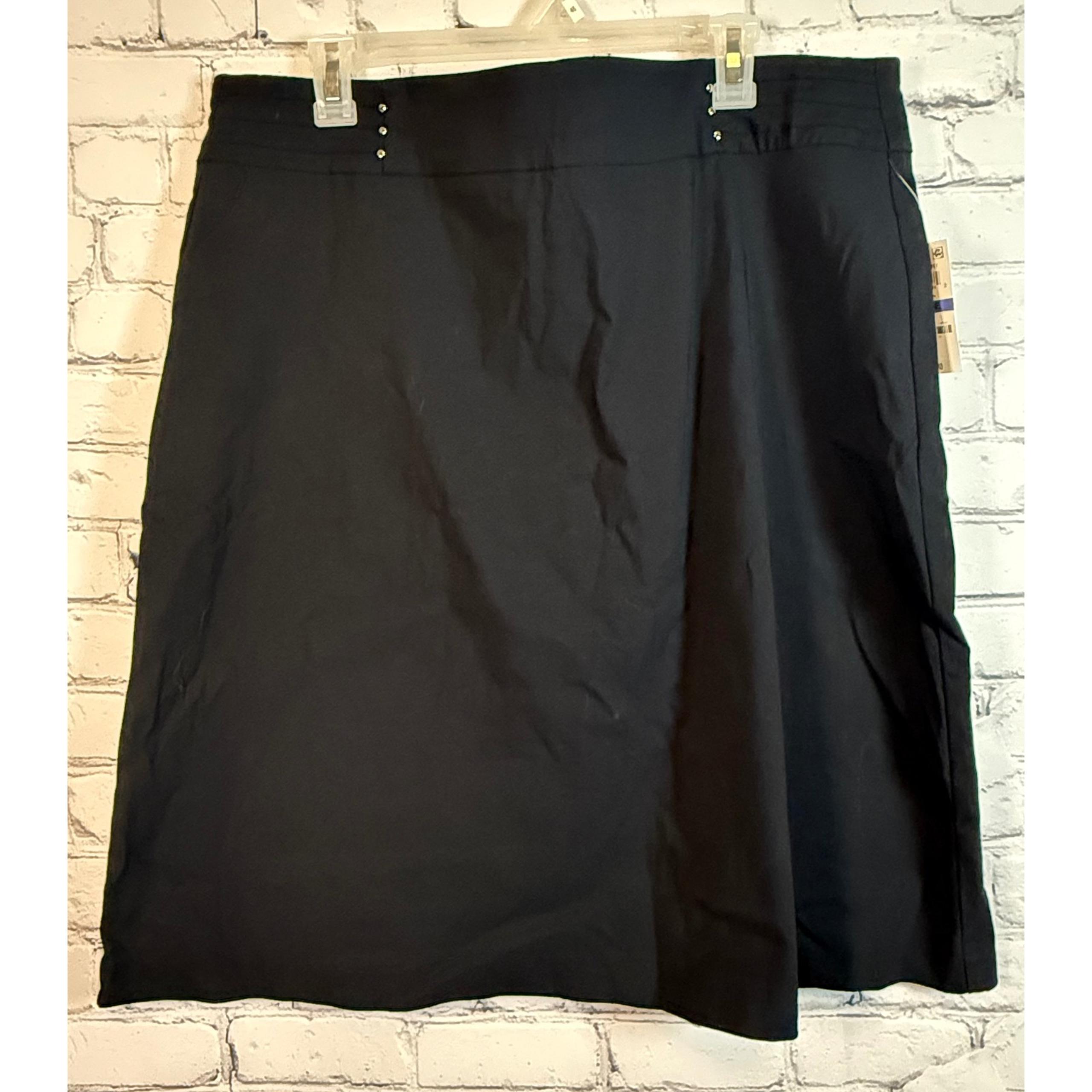 JM Collection Black A-Line Skirt Career Office Wear Women's XL