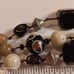 925 Sterling Silver & Black, White, Picasso Beaded Bracelet
