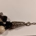 925 Sterling Silver & Black, White, Picasso Beaded Bracelet