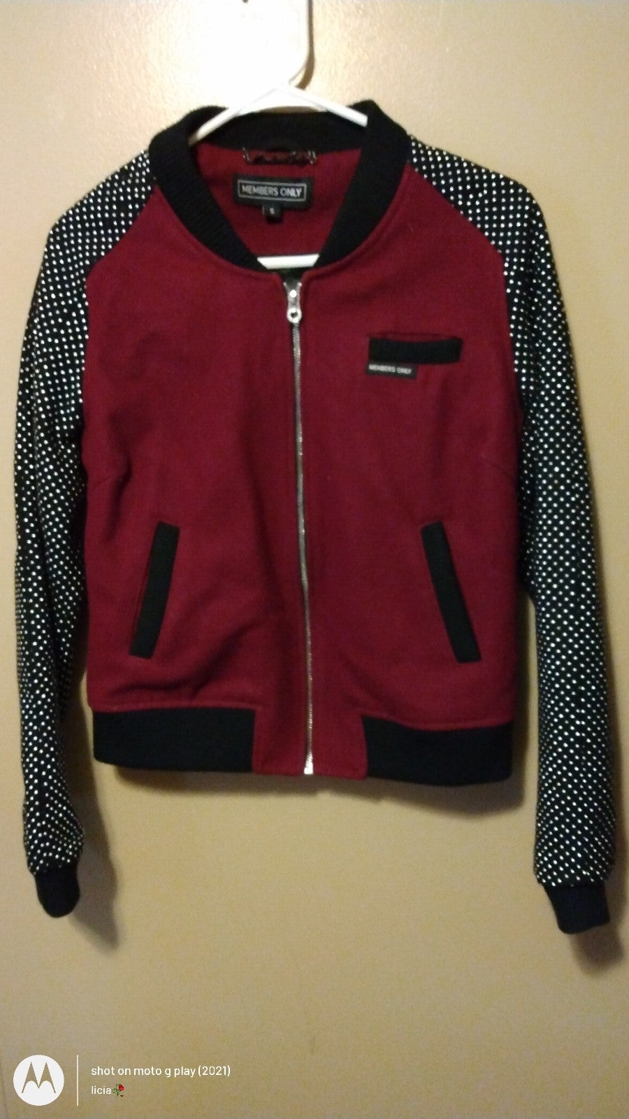 Women's Members Only wool baseball jacket