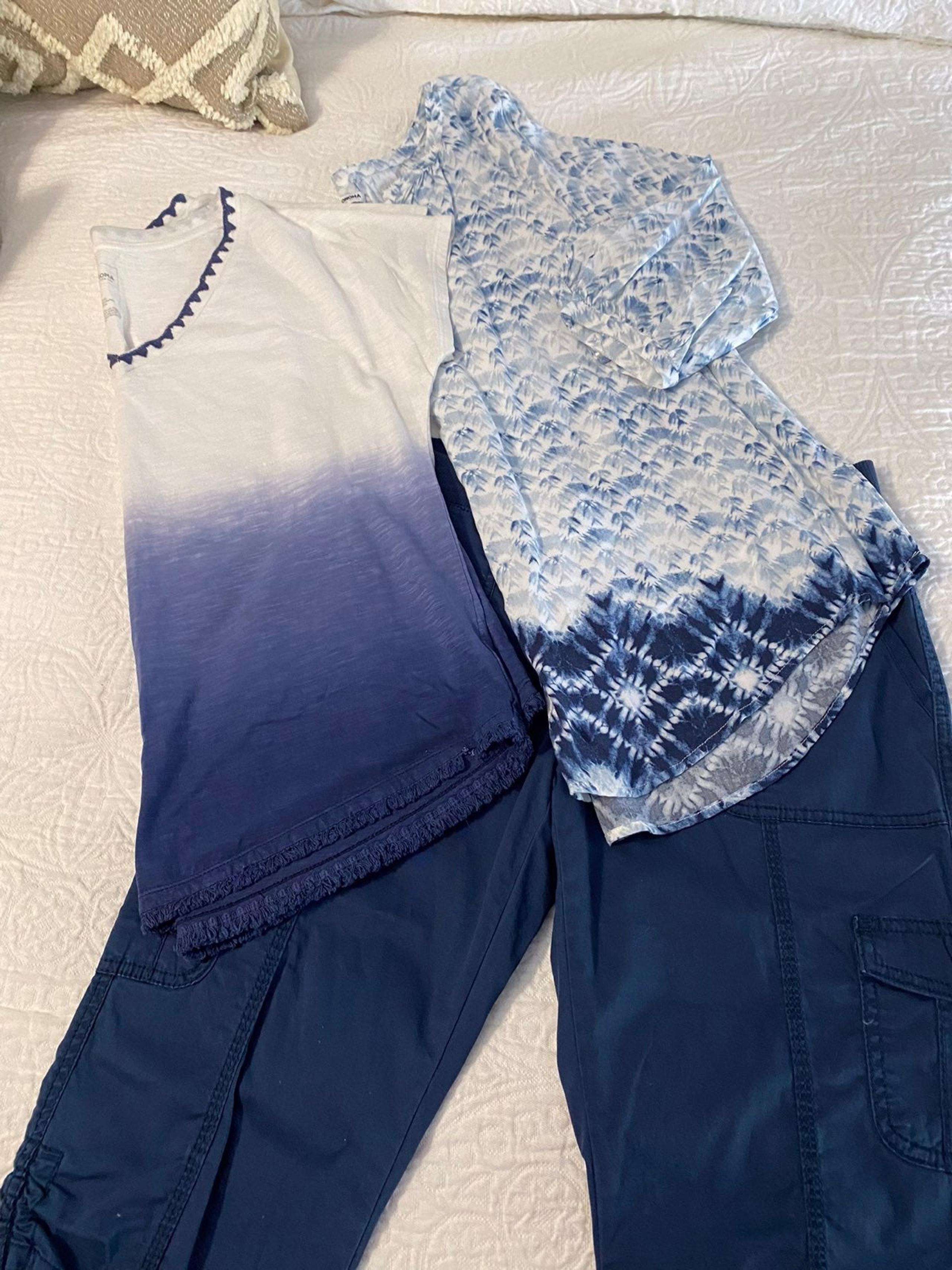 Womens Petite Large size 10 Sonoma Capri Pants & 2 Shirts size Large