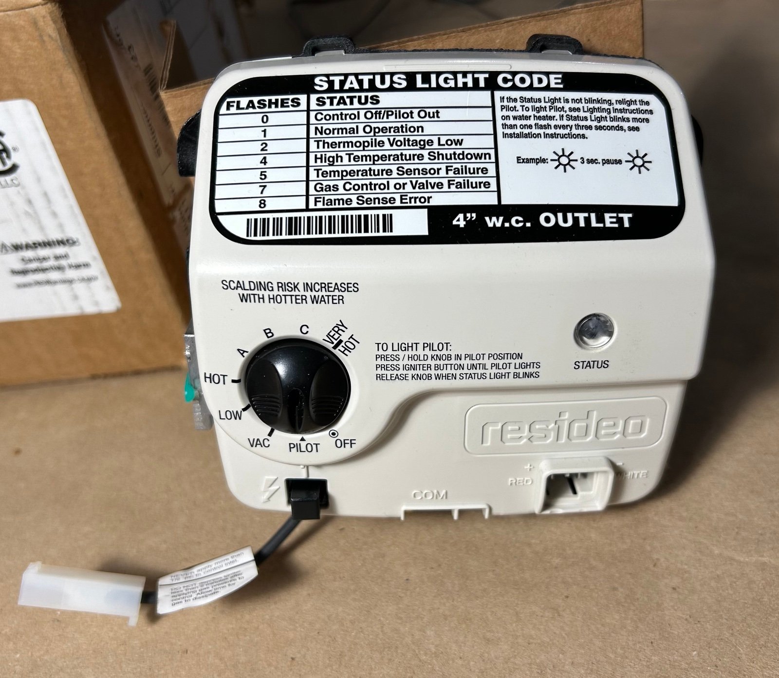 Resideo Gas Water Heater Control