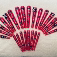 Luxury 5XL KUROMI Custom Gel Nails!