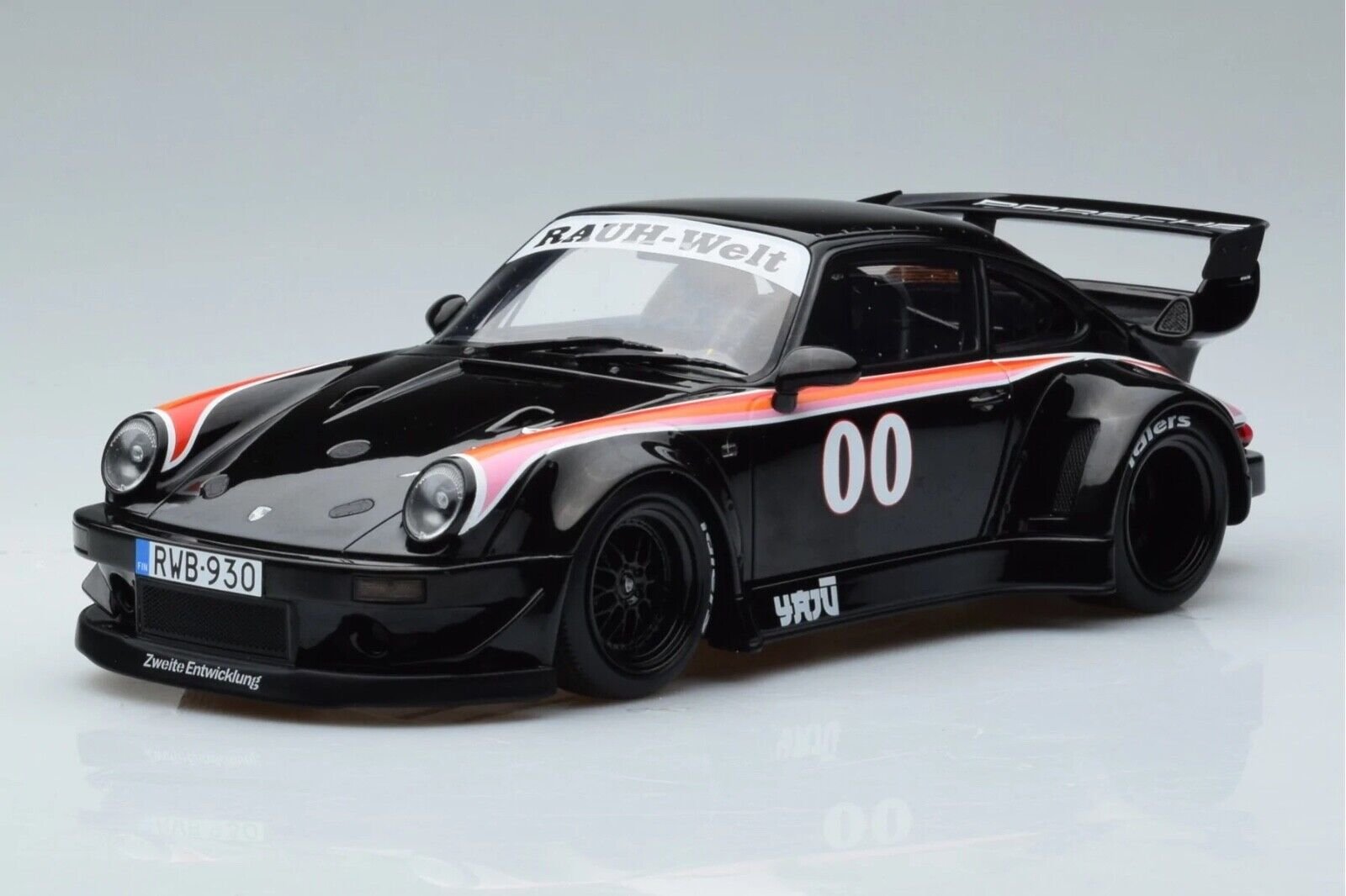 2019 PORSCHE 930 RWB BODYKIT #00 YAJU BLACK 1/18 MODEL CAR BY GT SPIRIT GT413