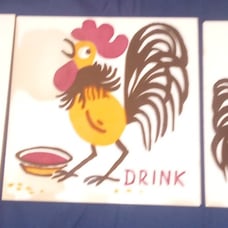 Vintage Soriano Eat, Drink and Be Merry Decorative Tiles