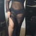 Blackheart Sheer & Lace Dress / Lingerie - Black - Dark - Large