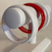 Beautiful Lucite White (2) and Red (1) Bracelets - set of 3