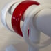 Beautiful Lucite White (2) and Red (1) Bracelets - set of 3