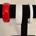 Beautiful Lucite White (2) and Red (1) Bracelets - set of 3