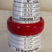 Beautiful Lucite White (2) and Red (1) Bracelets - set of 3