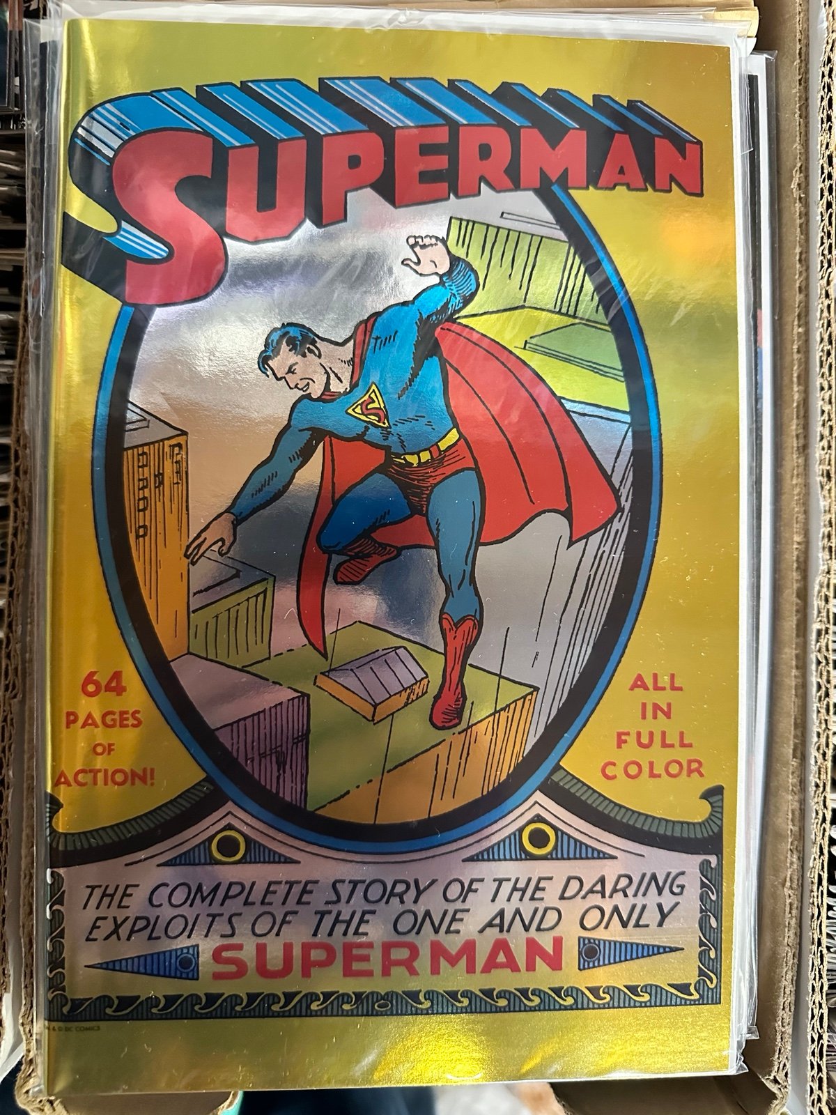 Superman 1 SDCC 2023 Foil Reprint KRS Comics Exclusive DC Variant Cover