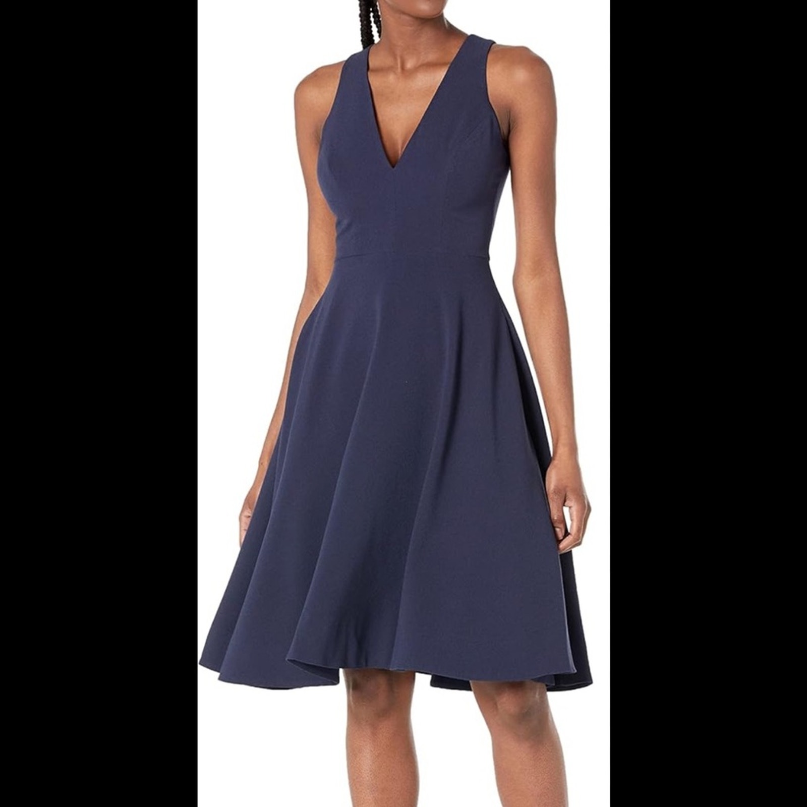 Dress the Population Catalina Plunge V-Neck Midi Dress – Large