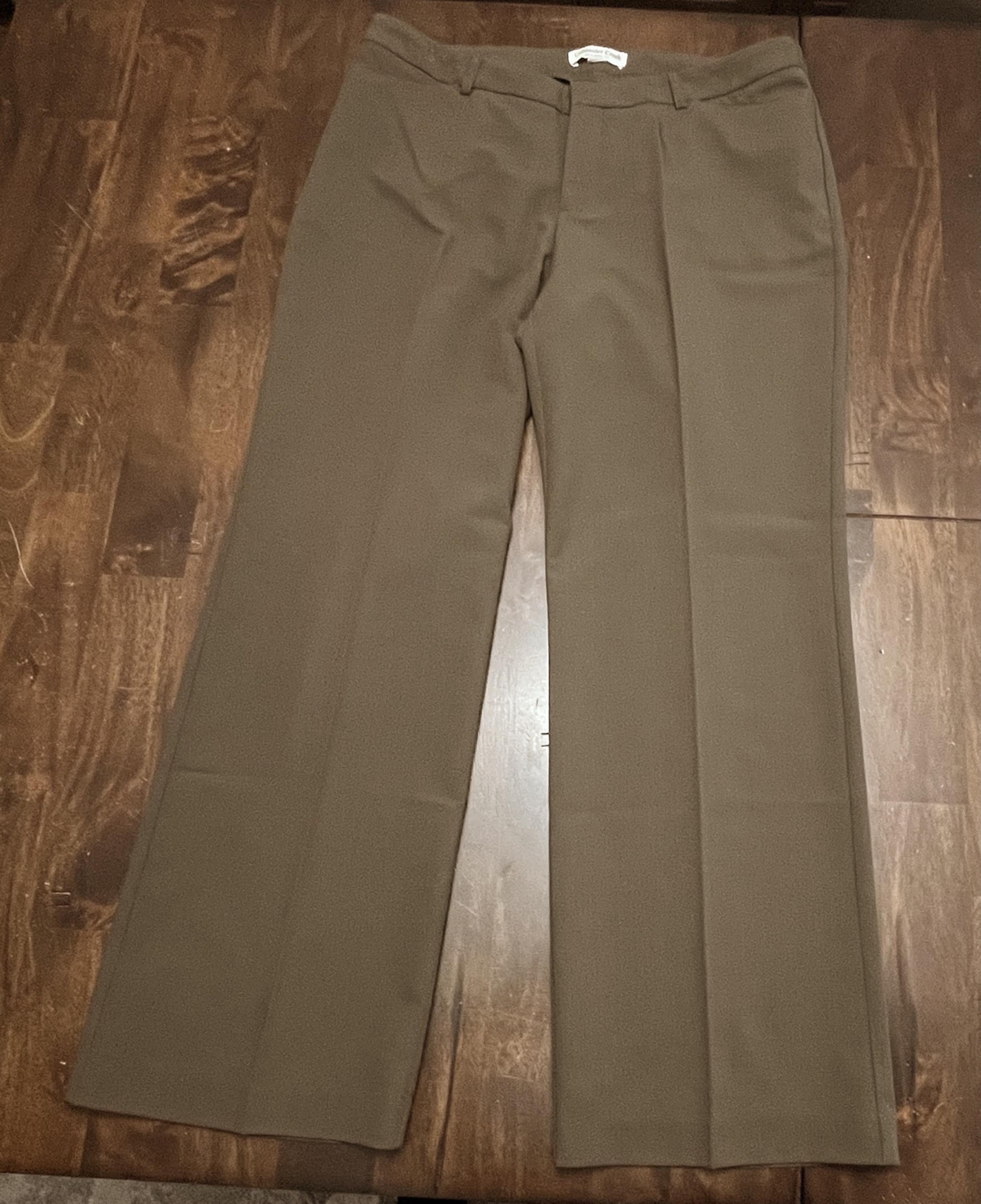 Coldwater Creek Natural Fit Brown Flat Front Dress Pants Womens size 34 in Waist