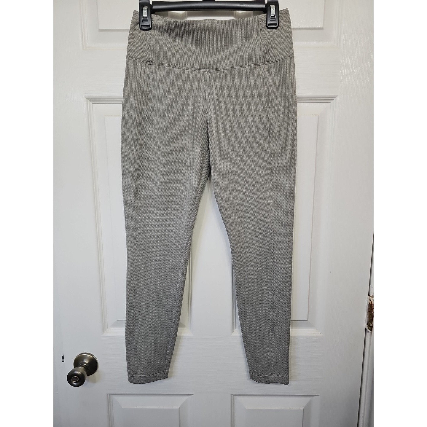 ATHLETA Medium Delancey Herringbone Tight Pull On Stretch Leggings Tan