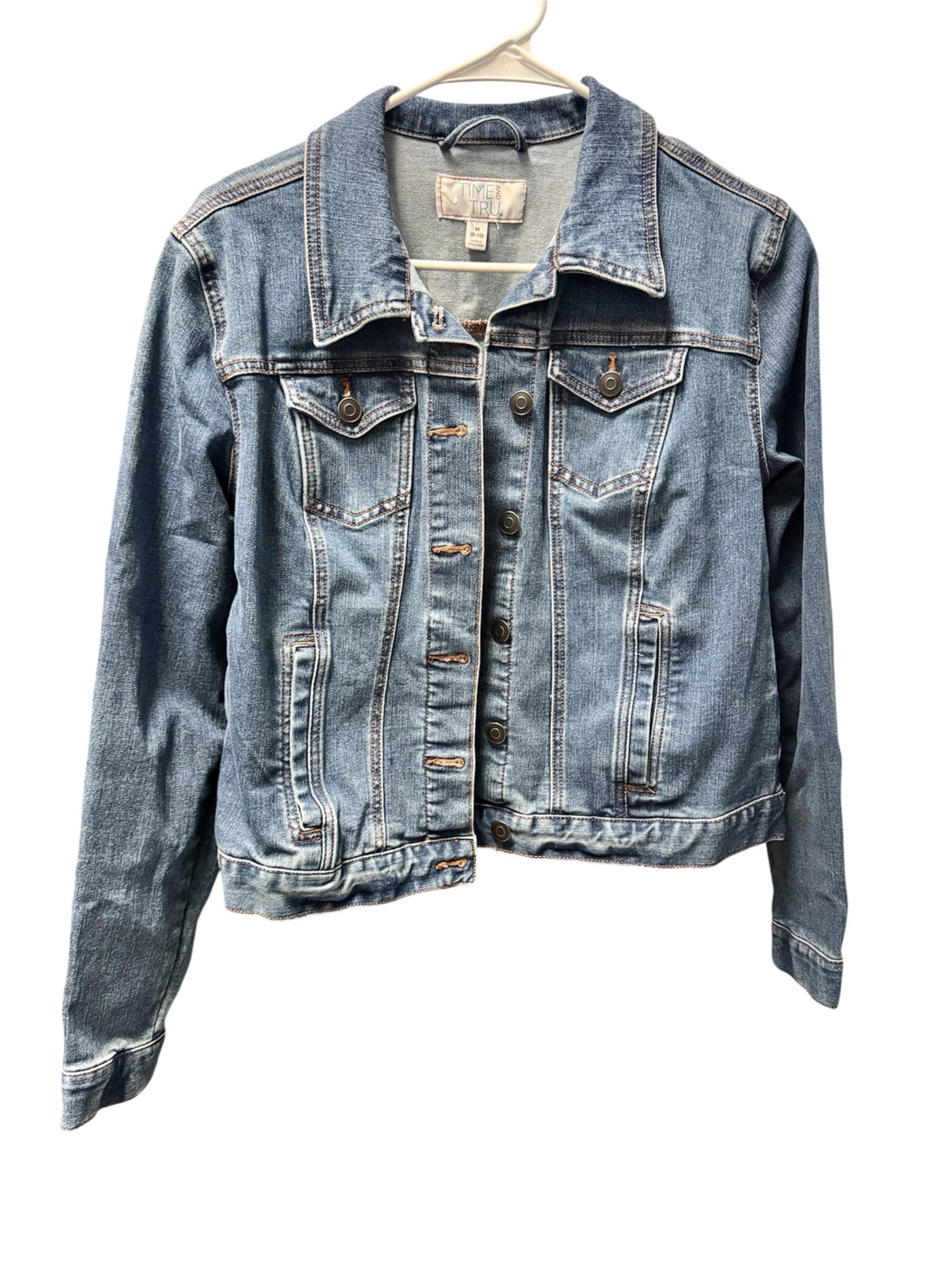 Time and Tru Women's Button Down Denim Jacket, Sizes M (8-10) Jean Jacket