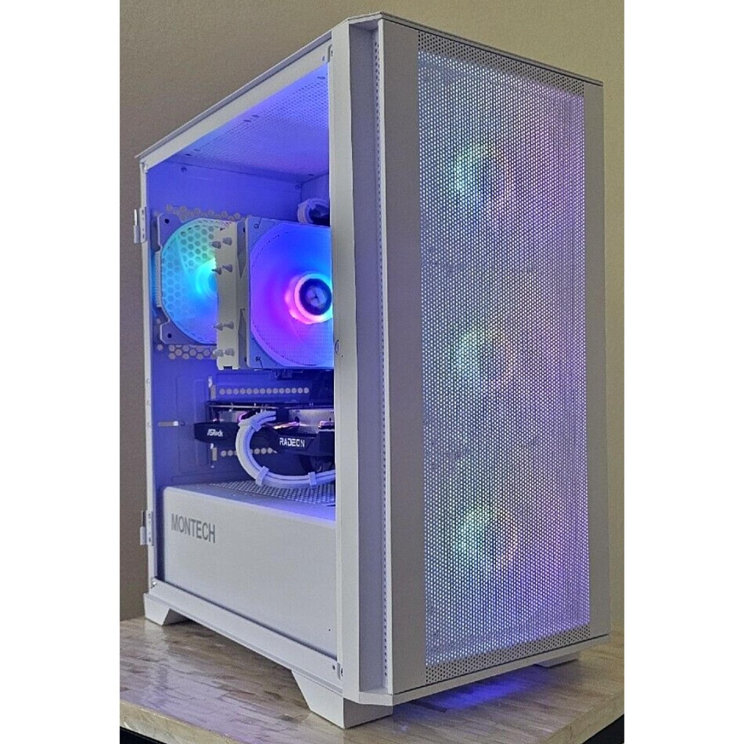 Custom RGB Gaming PC Computer Ryzen Radeon RX 6600 16GB RAM 1TB SSD NVME