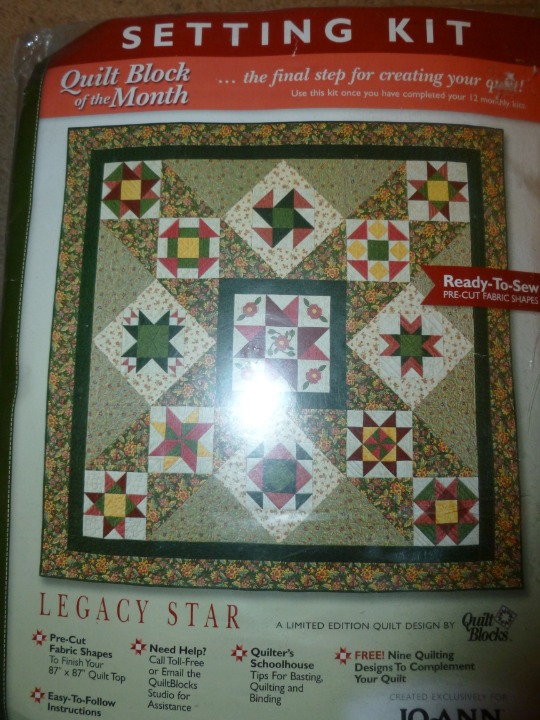 Legacy Star Quilt by Jo Ann Fabric & Crafts #1 - #12 & Setting Kit Lovely