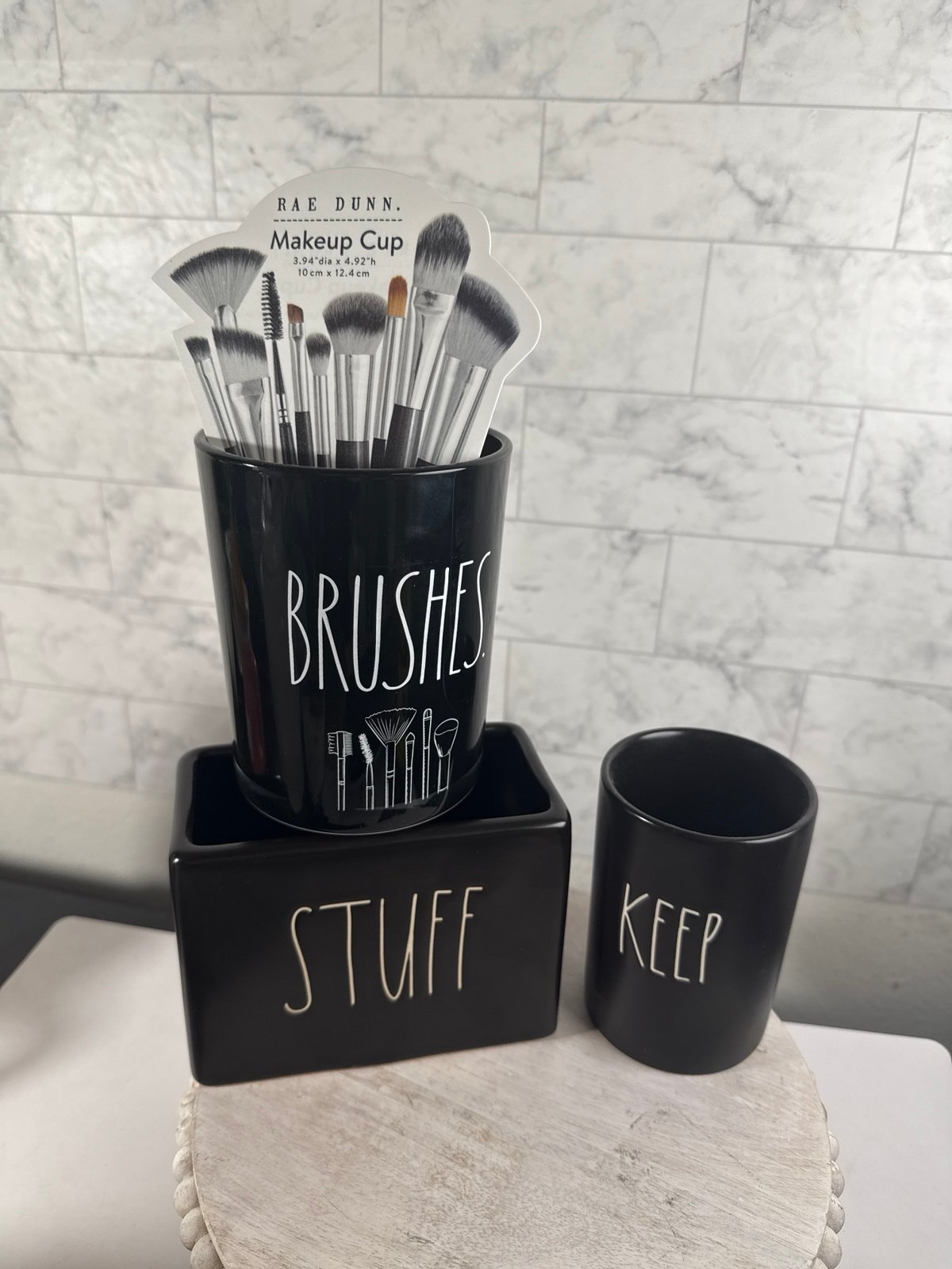 Sealed NWT Raedunn trio keep .stuff accessories makeup brush holder Set