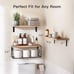 Bathroom Shelves Over Toilet with Storage Basket, Floating Shelves Wall Shelves