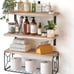 Bathroom Shelves Over Toilet with Storage Basket, Floating Shelves Wall Shelves