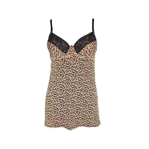 scene lace leopard rosette cami top