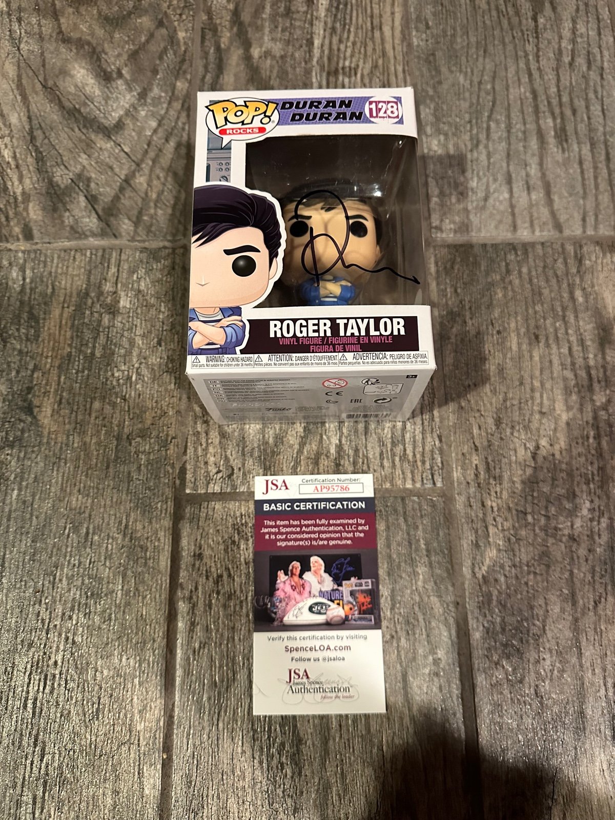 ROGER TAYLOR SIGNED DURAN DURAN FUNKO POP JSA COA AUTOGRAPHED DRUMMER